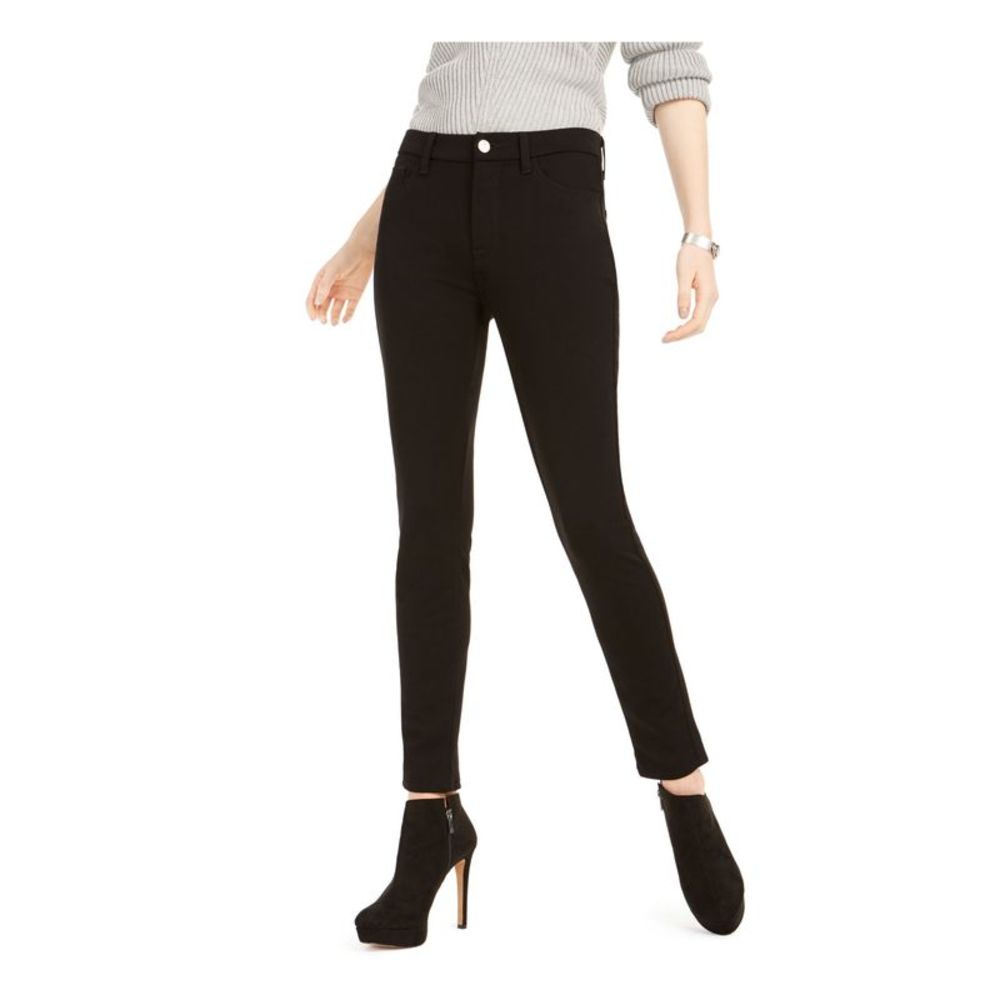 Jen 7 By 7 For All Mankind Womens Black Skinny Pants Juniors 16